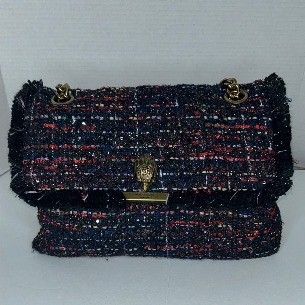 Elegant Black Tweed Kurt Geiger  Women's Bag